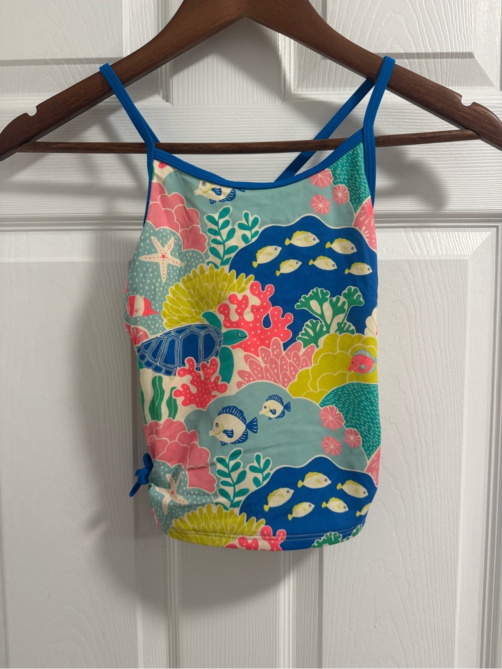 Mini Boden Blue Multicolor Ocean Print Camisole